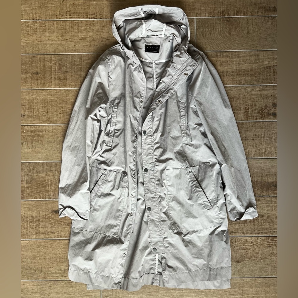 Zara Grey Raincoat | M